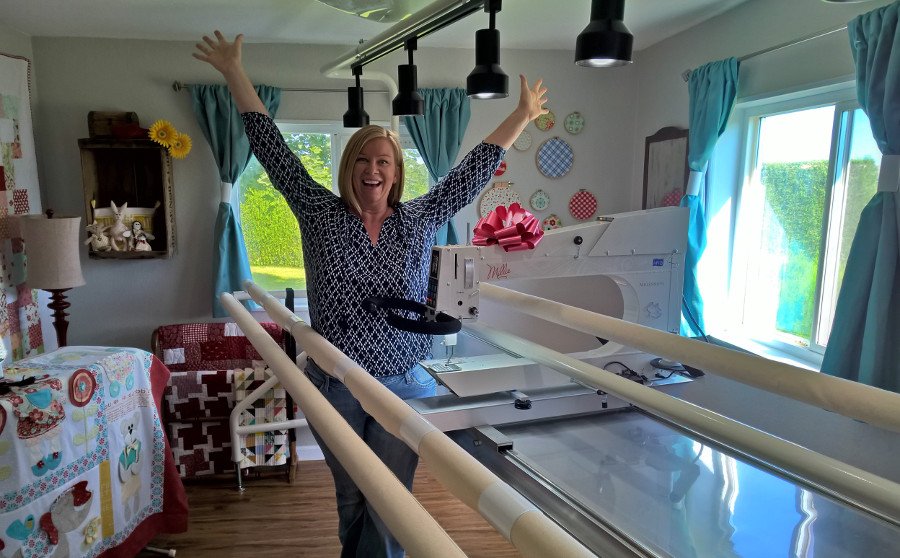 Shanie V, Apqs giveaway winner, millennium longarm quilting machine, winner, contest