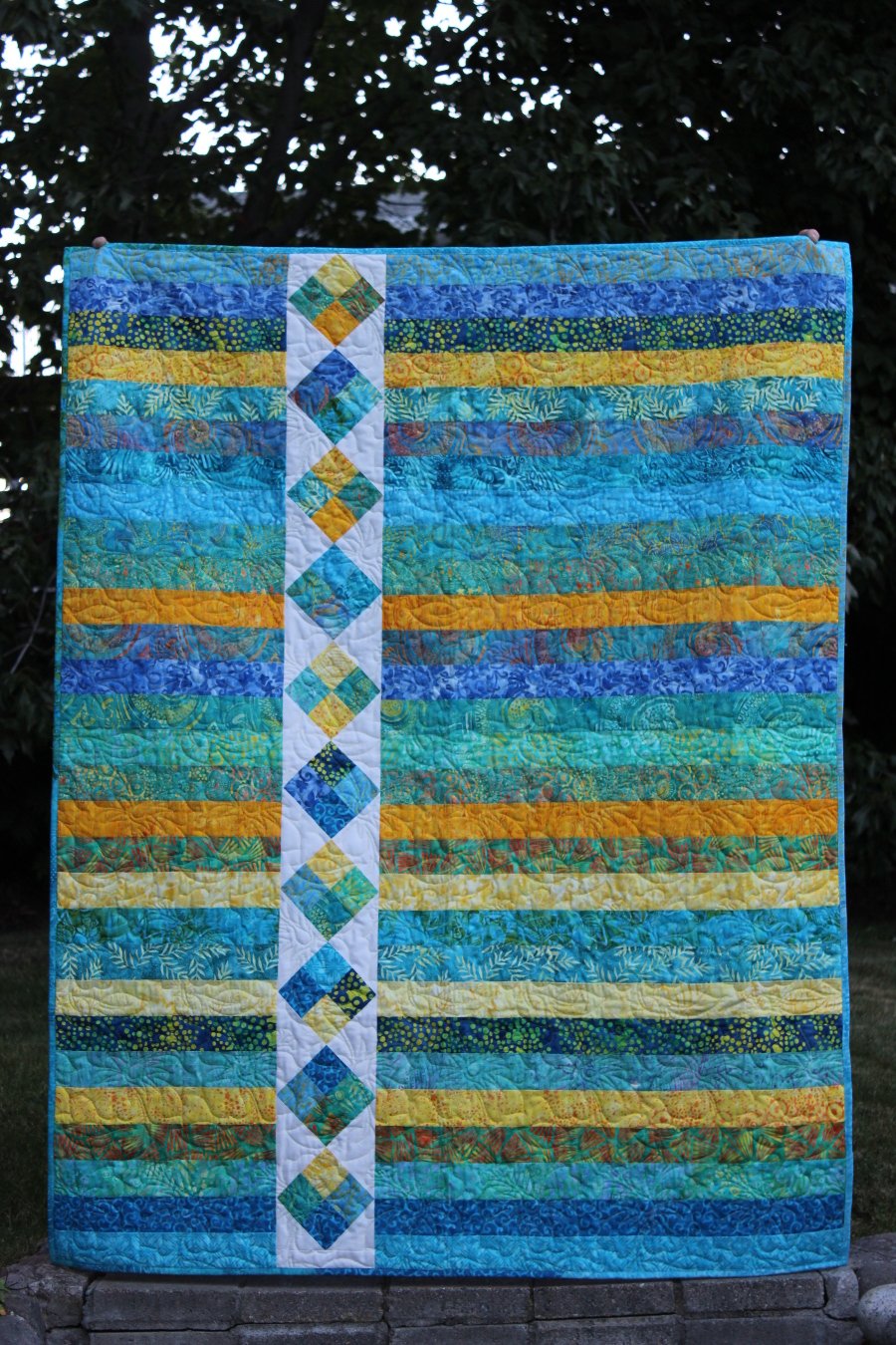 Island Four Patch full quilt