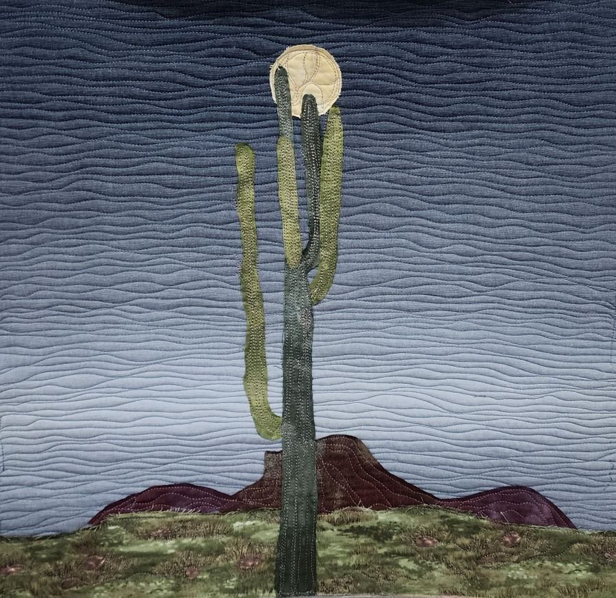 Ellie's Edge Lisa Eichelberger cactus art quilt