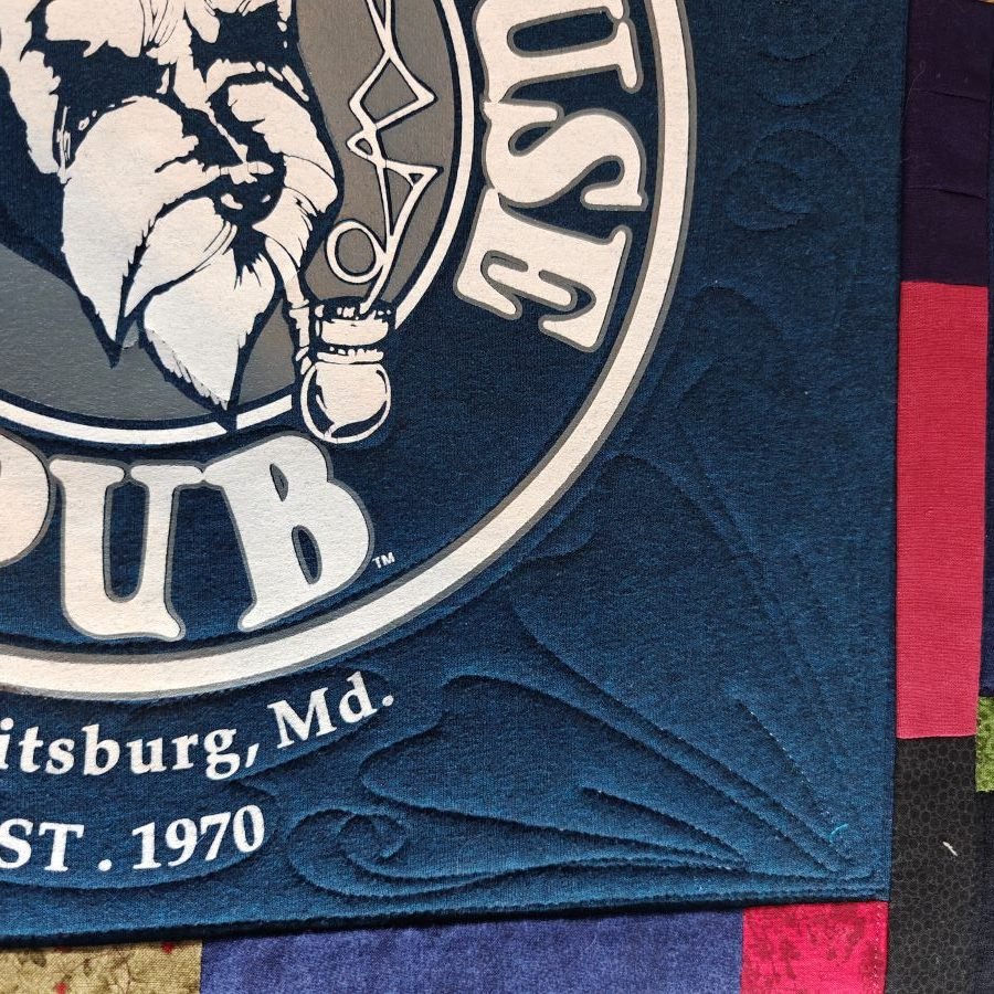 T shirt quilt fills feathers