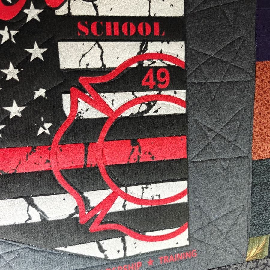 T shirt quilt fills stars